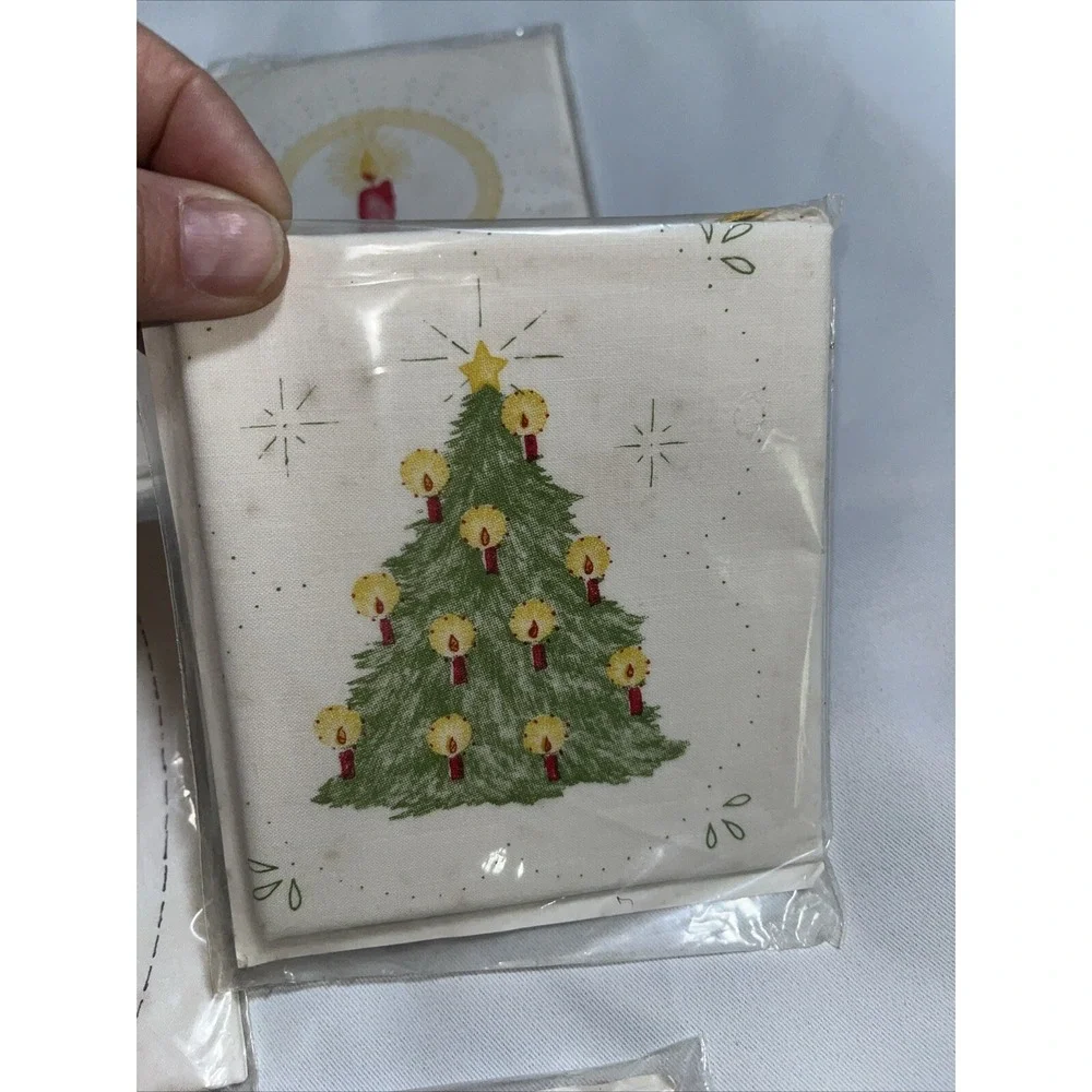 Lot Of 5 Cathy Needlecraft Candlewicking Ornament Kits , Santa ,‎ Tree , Candle